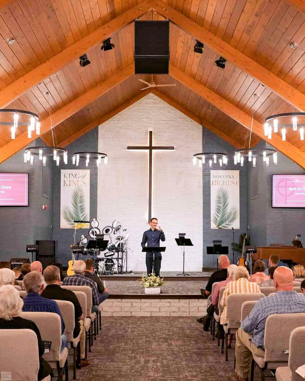 Pastor Preaching in Church